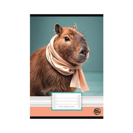 OPTISCHOOL Füzet, tűzött, A5, vonalas, 32 lap, 2. osztály, OPTISCHOOL, "16-32", "Capybara"