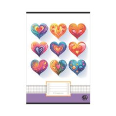   OPTISCHOOL Füzet, tűzött, A4, kockás, 32 lap, OPTISCHOOL, A4 "87-32", "Love"