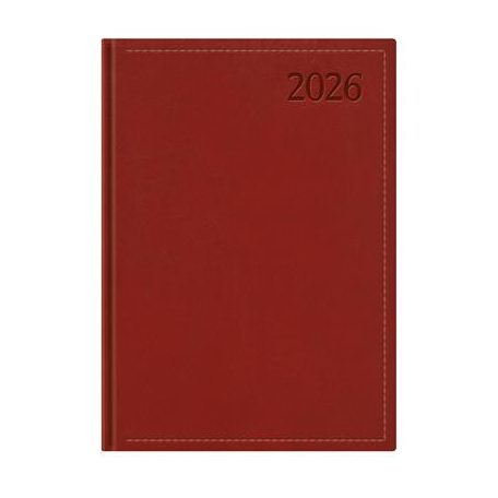 TOPTIMER Naptár, tervező, A4, heti, TOPTIMER "Traditional", bordó