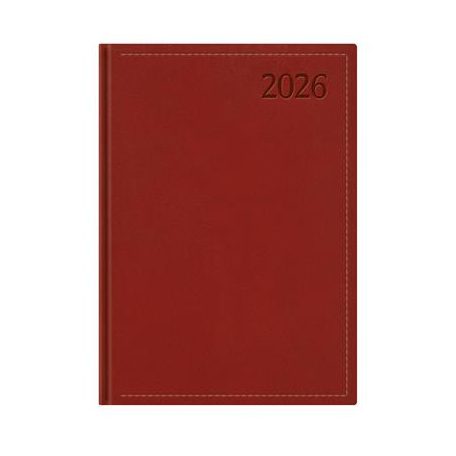 TOPTIMER Naptár, tervező, B5, heti, TOPTIMER "Traditional", bordó