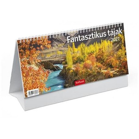 TOPTIMER Naptár, asztali, álló, TOPTIMER "Fantasztikus tájak"