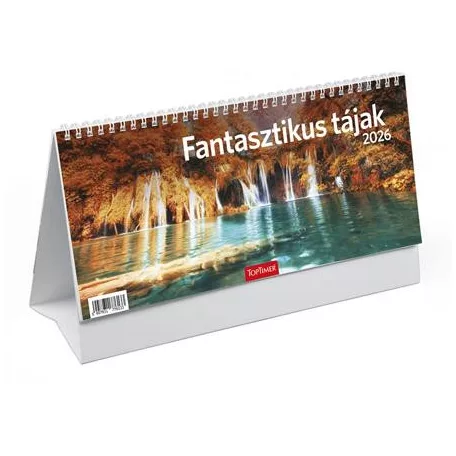TOPTIMER Naptár, asztali, álló, TOPTIMER "Fantasztikus tájak"