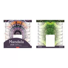   TOPTIMER Naptár, fali, mágneses, kétheti, TOPTIMER, mandala
