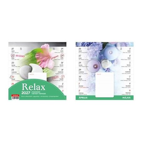 TOPTIMER Naptár, fali, mágneses, kétheti, TOPTIMER, "Relax"