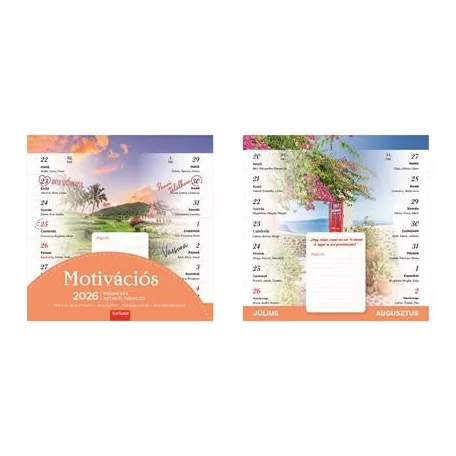 TOPTIMER Naptár, fali, mágneses, kétheti, TOPTIMER, "Motivációs"
