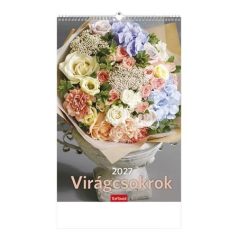 TOPTIMER Naptár, fali, TOPTIMER "Virágcsokrok"