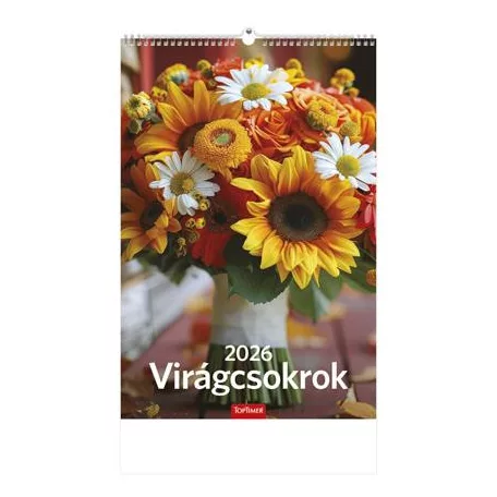 TOPTIMER Naptár, fali, TOPTIMER "Virágcsokrok"
