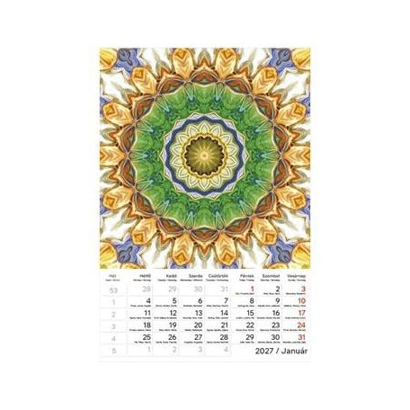 TOPTIMER Naptár, fali, TOPTIMER "Mandala"