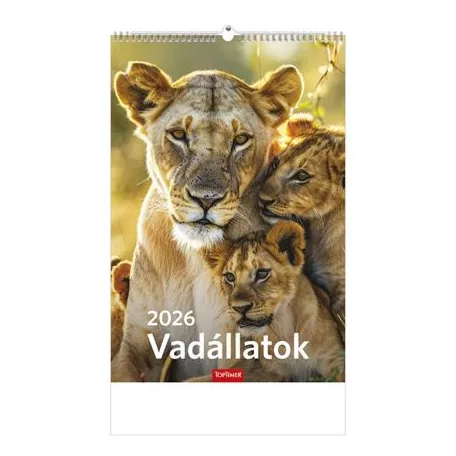 TOPTIMER Naptár, fali, TOPTIMER "Vadállatok"