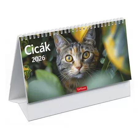 TOPTIMER Naptár, asztali, álló, TOPTIMER, "Cicák"