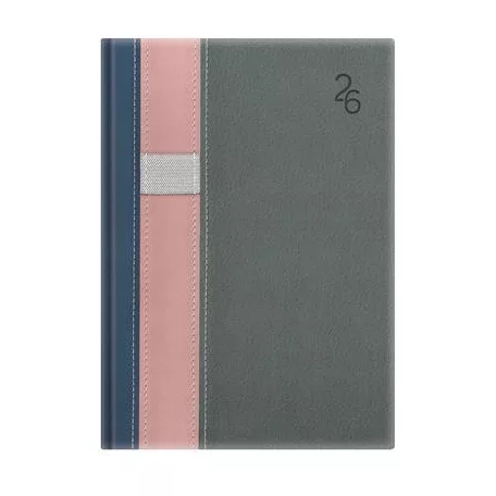 TOPTIMER Naptár, tervező, B5, heti, TOPTIMER "Vario", kék-rózsaszín-szürke