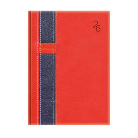 TOPTIMER Naptár, tervező, B5, heti, TOPTIMER "Vario", piros-kék