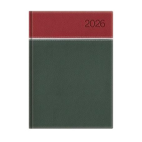 TOPTIMER Naptár, tervező, B5, heti, TOPTIMER, "Young", bordó-fehér-zöld