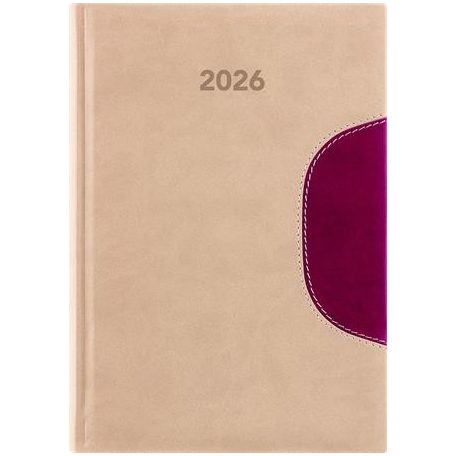 DAYLINER Naptár, tervező, B5, heti, DAYLINER "Memphis", bézs-padlizsán
