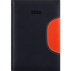   DAYLINER Naptár, tervező, B5, heti, DAYLINER "Memphis", fekete-narancs