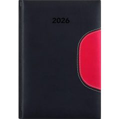   DAYLINER Naptár, tervező, B5, heti, DAYLINER "Memphis", fekete-piros