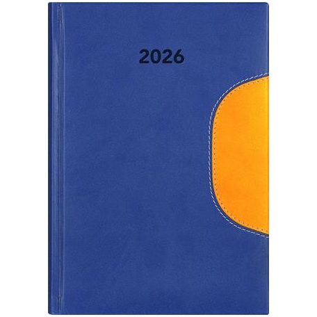 DAYLINER Naptár, tervező, B5, heti, DAYLINER "Memphis", kék-sárga