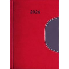   DAYLINER Naptár, tervező, B5, heti, DAYLINER "Memphis", piros-szürke