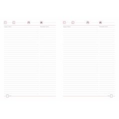   DAYLINER Tárgyalási napló, B5, DAYLINER, "Memphis", piros-szürke