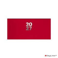   DAYLINER Zsebnaptár, fekvő elrendezésű, DAYLINER, "Pannon", piros