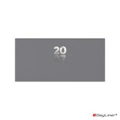   DAYLINER Zsebnaptár, fekvő elrendezésű, DAYLINER, "Pannon", szürke