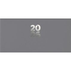   DAYLINER Zsebnaptár, fekvő elrendezésű, DAYLINER, "Pannon", szürke