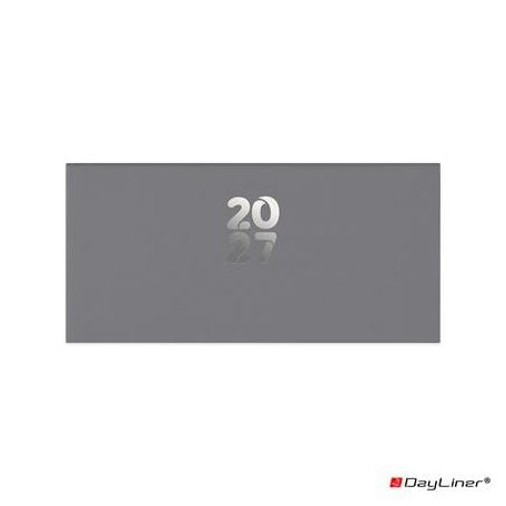 DAYLINER Zsebnaptár, fekvő elrendezésű, DAYLINER, "Pannon", szürke