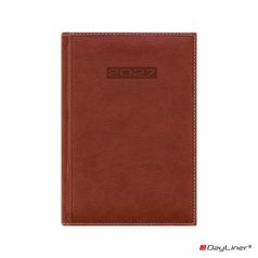   DAYLINER Naptár, tervező, A5, napi, DAYLINER, "Sherwood", barnásvörös