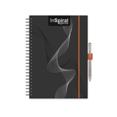   DAYLINER Naptár, tervező, A5, heti, DAYLINER, "InSpiral", fekete-narancs