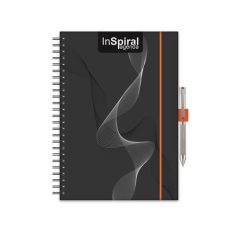   DAYLINER Naptár, tervező, A5, heti, DAYLINER, "InSpiral", fekete-narancs