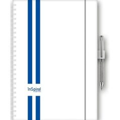   DAYLINER Naptár, tervező, A5, heti, DAYLINER, "InSpiral GT", fehér-kék