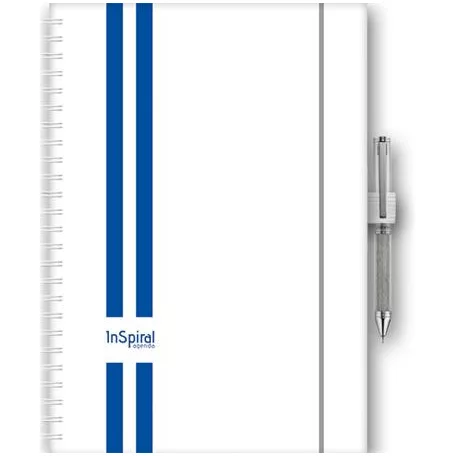 DAYLINER Naptár, tervező, A5, heti, DAYLINER, "InSpiral GT", fehér-kék