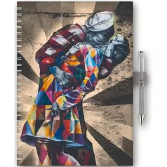   DAYLINER Naptár, tervező, A5, heti, DAYLINER, "InSpiral", graffiti