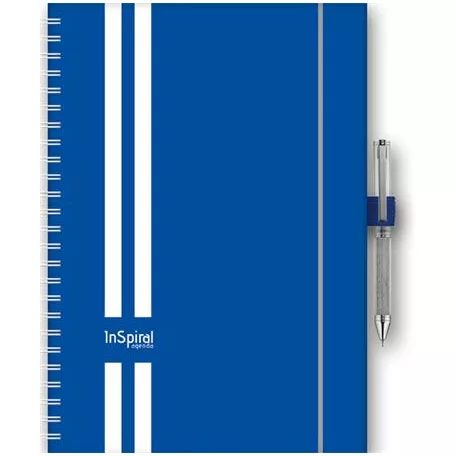DAYLINER Naptár, tervező, A5, heti, DAYLINER, "InSpiral GT", kék-fehér