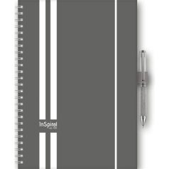   DAYLINER Naptár, tervező, A5, heti, DAYLINER, "InSpiral", szürke-fehér