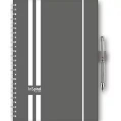   DAYLINER Naptár, tervező, A5, heti, DAYLINER, "InSpiral", szürke-fehér