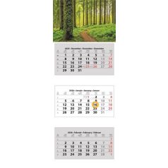   DAYLINER Naptár, speditőr, három hónapos, három tömbös, DAYLINER