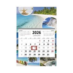   TOPTIMER Naptár, speditőr, három hónapos, egy tömbös, TOPTIMER, "Beach"