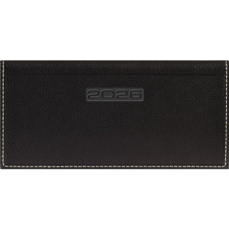 DAYLINER Zsebnaptár, fekvő elrendezésű, DAYLINER, "Sherwood", fekete