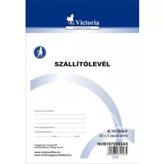   VICTORIA PAPER Nyomtatvány, szállítólevél, 50x3, A5, VICTORIA PAPER "B.10-70", 10 tömb/csomag