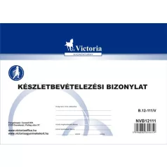  VICTORIA PAPER Nyomtatvány, készletbevételezési bizonylat, 25x4, A5, VICTORIA PAPER "B.12-111", 10 tömb/csomag