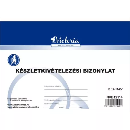 VICTORIA PAPER Nyomtatvány, készletkivételezési bizonylat, 25x4, A5, VICTORIA PAPER "B.12-114", 10 tömb/csomag