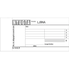   VICTORIA PAPER Nyomtatvány, nyugta 4 soros, 50x2, VICTORIA PAPER "B.15-41", 20 tömb/csomag