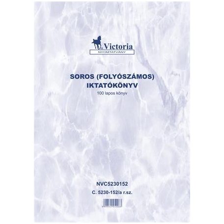 VICTORIA PAPER Nyomtatvány, iktatókönyv, 100 lap, A4, VICTORIA PAPER "C.5230-152"