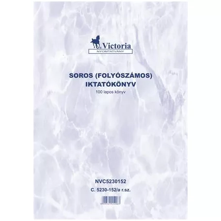 VICTORIA PAPER Nyomtatvány, iktatókönyv, 100 lap, A4, VICTORIA PAPER "C.5230-152"