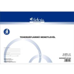   VICTORIA PAPER Nyomtatvány, menetlevél, tehergépjármű, 100 lap, A4, fekvő, VICTORIA PAPER, "D.GÉPJ.21.", 10 tömb/csomag