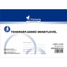 VICTORIA PAPER Nyomtatvány, menetlevél, tehergépjármű, 100 lap, A5, fekvő, VICTORIA PAPER, "D.GÉPJ.21.", 10 tömb/csomag