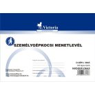 VICTORIA PAPER Nyomtatvány, menetlevél, személygépkocsi, 100 lap, A5, fekvő, VICTORIA PAPER, "D.GÉPJ.36.", 10 tömb/csomag