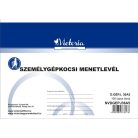 VICTORIA PAPER Nyomtatvány, menetlevél, személygépkocsi, 100 lap, A5, fekvő, VICTORIA PAPER, "D.GÉPJ.36.", 10 tömb/csomag
