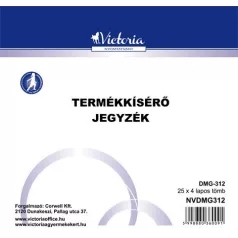   VICTORIA PAPER Nyomtatvány, termékkísérő jegyzék, 25x4, VICTORIA PAPER "DMG 3-12", 10 tömb/csomag